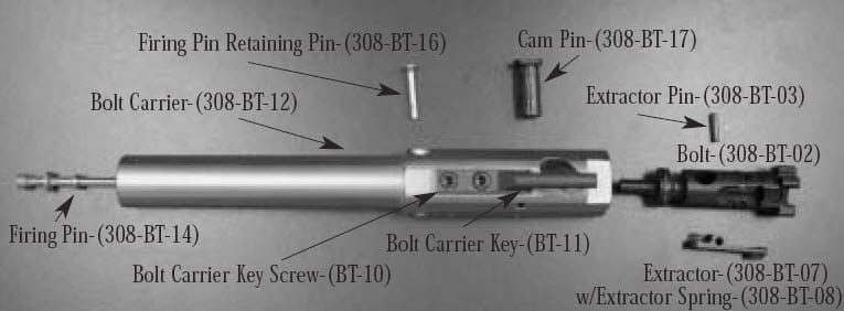 Ar-10 Bolt Carrier Group Diagram